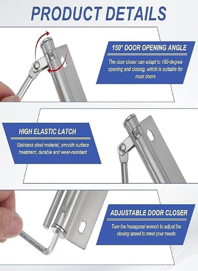 GRIPNOVA Heavy-Duty Adjustable Spring Door Closer | Automatic Soft-Close Safety Closer for Storm, Screen & Main Doors | with Allen Key & Mounting Screws for Home & Commercial Use - Image 5